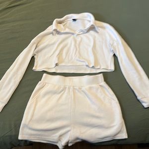 Waffle knit matching set